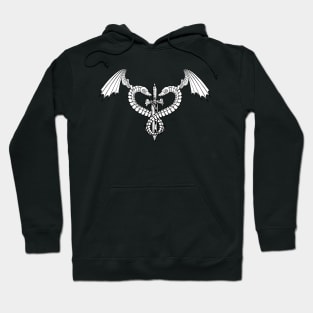 Sword and snakes with wings Hoodie
